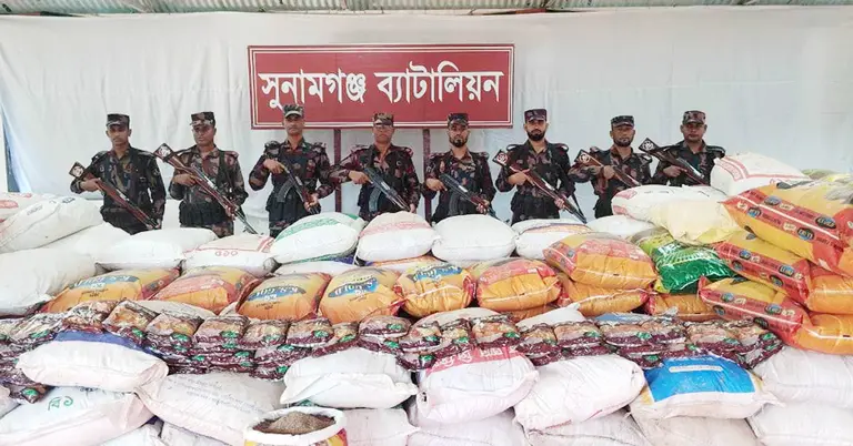 বিজিবির অভিযানে উদ্ধার হওয়া পণ্য